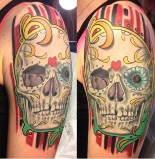 Tattoos - Sugar skull in 3D - 93464